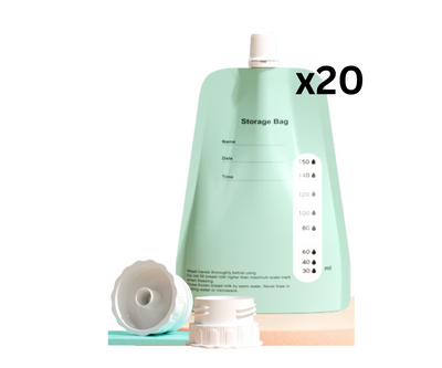 Milk Storage Bags - Connectable - Portable Breast Pump
